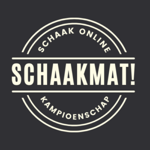 Donkergrijs en Beige Eenvoudig & Rond Schaakevenement Logo