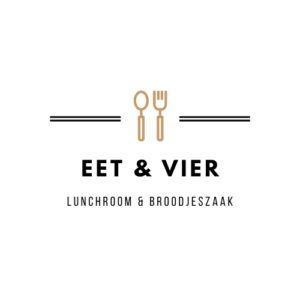 Zwart met Bestek Pictogram Restaurant Logo